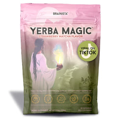 Yerba Mate Instant Tea Powder, 3-in-1 Super Drink - Clean Energy, Brain Fog Buster, and Gut Health Powered by Nootropics, Prebiotics and Probiotics | Yerba Magic Peach Mango 30 Servings